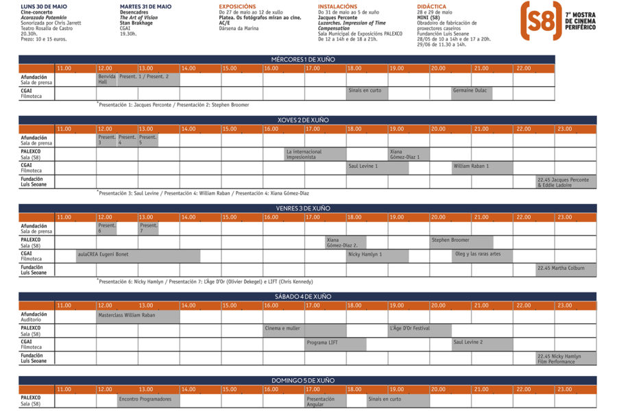Calendario (S8) 2016